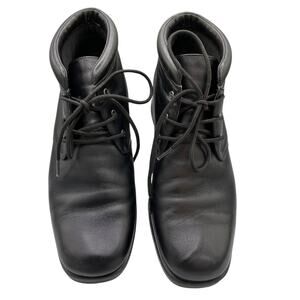 Markon Women’s Vintage Black Leather Ankle Boots 8M Soft 1.5” Heel “Sheryl”